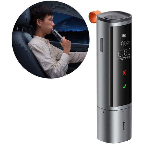 Alcoholímetro electrónico digital inalámbrico Pro Series de 470 mAh, color gris (1/5)