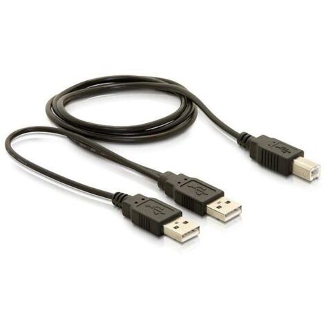 Delock cable usb 2.0-b  usb-a power + power/data (1/2)