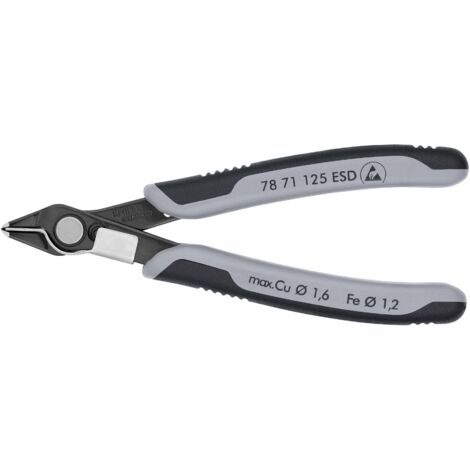 KNIPEX 78 71 125 ESD Electronic Super Knips® ESD con mangos multicomponentes Barnizados 125 mm