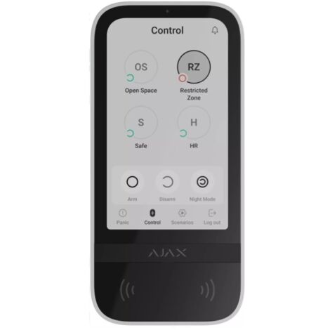 Control remoto táctil AJAX KEYPADTOUCHSCREENW blanco 5 pulgadas (1/3)