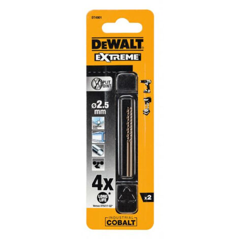Puntas de metal dewalt hss-cobalto extremo a dt4901-qz (1/2)