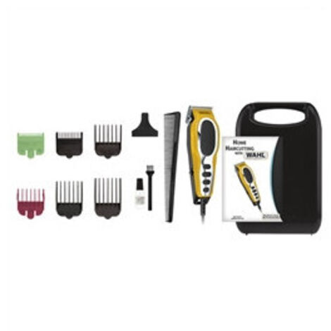 WAHL CLOSECUT PRO AMARILLO CORTADORA DE PELO CON CABLE Y ESTUCHE DE ALMACENAJE (1/5)