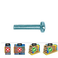 CAJA 250 unid. TORNILLO METRICA ALOMADO PHILIPS DIN/REF 7985 Ø6x20mm ZINCADO CELO