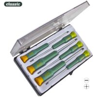 Juego de 6 destornilladores de precision 3ph 3 planos dmv mota