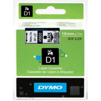DYMO Cinta Negro transparente 19mm x 7 mt D1