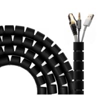 AISENS Organizador de cable en espiral D.=25mm, negro, 2.0m