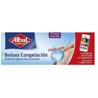 Set de Bolsas Reutilizables para Alimentos Albal Grande Congelador 15 Unidades