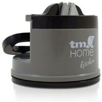 TM Electron HOKN201 Afilador de Cuchillos con Ventosa de Succión, Carburo de Tungsteno, Gris, 6x6x6 cm