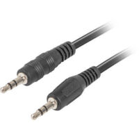 CABLE ESTEREO LANBERG JACK 3.5MM MACHO/JACK 3.5MM MACHO 1.2M NEGRO