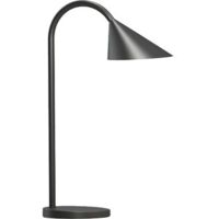 Lampara de escritorio unilux sol led 4w brazo flexible abs y metal negro base 14 cm diametro