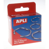 CAJA 20 UDS. ANILLAS METÁLICAS ARTICULADAS 20 MM APLI 451