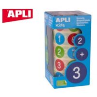 Gomets apli autoadhesivo redondo numeros 20 mm diametro multicolor