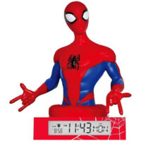 Lampara 3D con despertador Spiderman Marvel