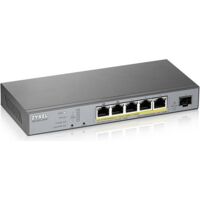 GS1350-6HP-EU0101F switch Gestionado L2 Gigabit Ethernet (10/100/1000) Energía sobre Ethernet (PoE) Gris