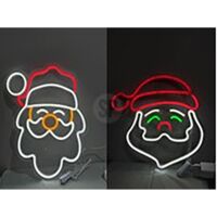 Figura navideña de neón, 2 modelos variados