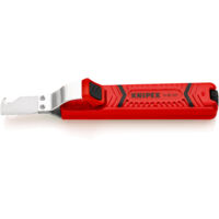 KNIPEX 16 20 165 SB Pelamangueras con hoja de bisturí carcasa de plástico resistente a los golpes 165 mm