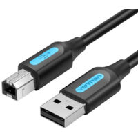 Cable USB 2.0 Impresora Vention COQBD/ USB Macho - USB Macho/ 0.5m/ Negro