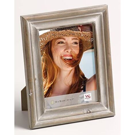 Walther Design QU318P Dijon, Portrait-Holzrahmen, braun, Bildformat 13 x 18 cm