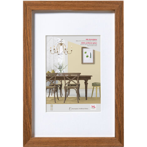 Fiorito Holzrahmen Kunstglas, 40x50 cm, eiche dunkel