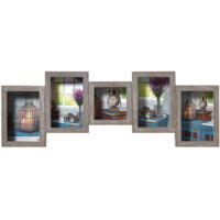 Rustic Galerier., 4x10x15 und 1x10x10 cm, grau