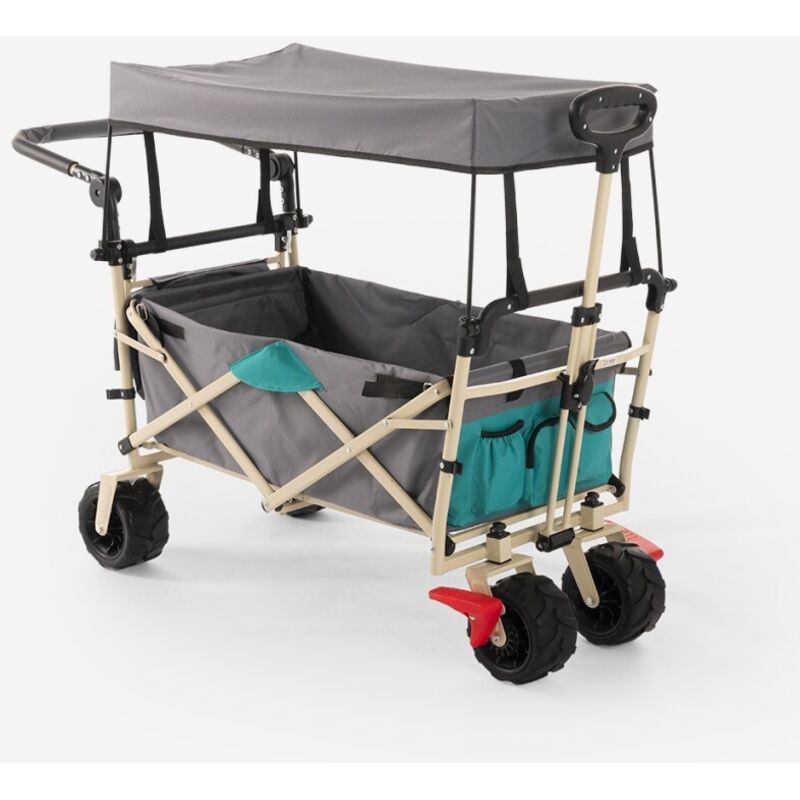 Carrello Pieghevole 4 Ruote Sillar - Portatutto Da 350 Kg Per Spiaggia E Giardino