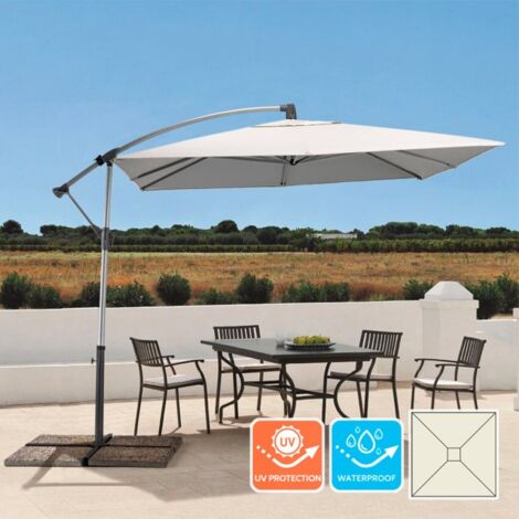 Ombrellone giardino 2,5 metri braccio decentrato alluminio quadrato bar hotel Shadow