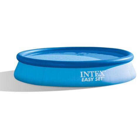 Intex 28142NP – Piscina Fuori Terra Easy Set Rotonda, Pompa Filtro 2006 L/h, 7290 L, PVC, Azzurro, 396x84 cm
