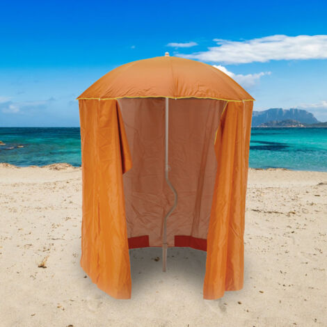 Ombrellone A Sbalzo VidaXL Con Base Portatile E Manovella - Rotondo, Regolabile 360°, Resistente UV Per Giardino E Spiaggia - 2