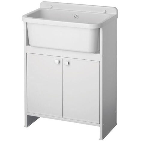 Kit mobile lavatoio in PVC antiacido, misure 55x34x80H