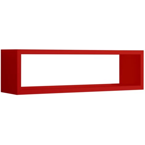 Mensola parete rettangolare rosso scaffale salotto soggiorno camera Regolo