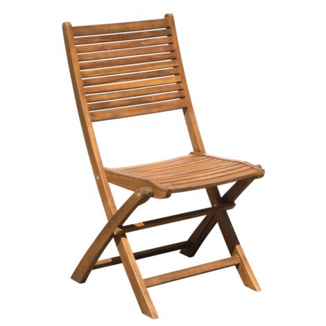 Sedia in legno pieghevole da giardino esterno balcone terrazza Giava