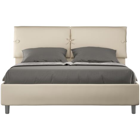 Letto matrimoniale contenitore 160x190 cuscini imbottito Sleeper - Beige (1/5)