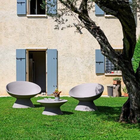 POLTRONA FADE RELAX POLIETILENE 95X75X74H COLORE PIETRA USO ESTERNO