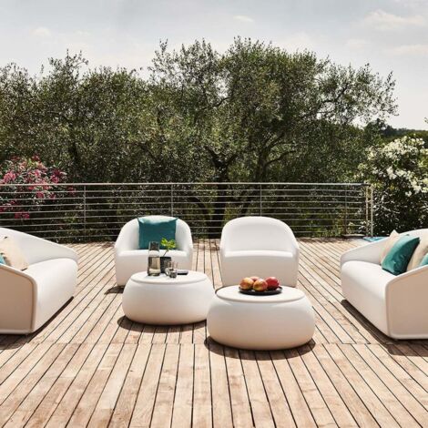 Poltrona design moderno esterno giardino bar ristorante Settembre - Nero