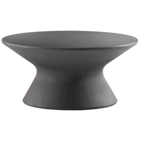 Tavolino basso da caffè rotondo design moderno terrazza giardino Fade T1-C - Grigio Scuro