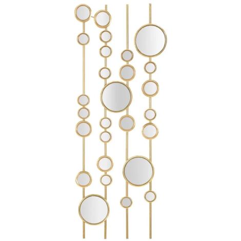Pannello decorativo design geometrico con specchi dorati Gloss