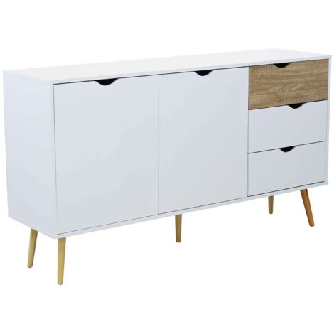 Madia soggiorno in legno 2 ante 3 cassetti Bradley (1/5)