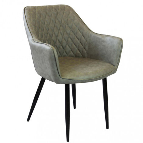 Poltrona moderna in ecopelle e metallo Sindy - Blu (1/5)