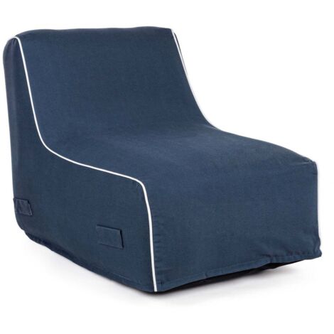 Chaise longue gonfiabile in tessuto idrorepellente Rihanna YES - Blu (1/5)