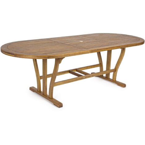 Tavolo allungabile classico da giardino in legno 100x180-240cm Noemi YES (1/5)