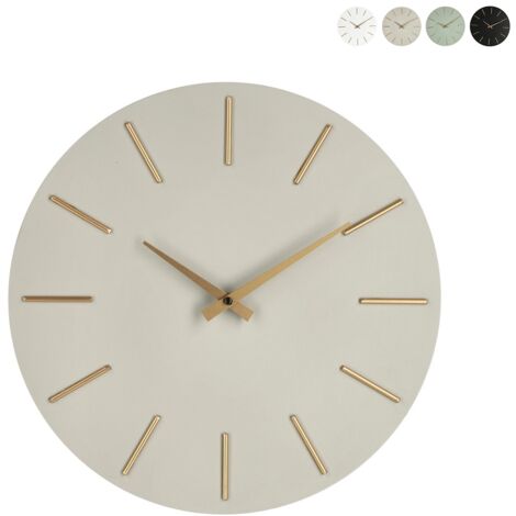 Orologio da parete lancette oro design minimale rotondo 40cm Timeline YES - Tortora (1/4)