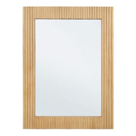 Specchio rettangolare 60x80 con cornice in legno naturale Charley YES (1/5)
