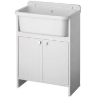 Kit mobile lavatoio in PVC antiacido, misure 55x34x80H