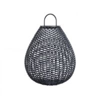 Lampada lanterna da giardino solare moderna in rattan nero Maytoni Plet