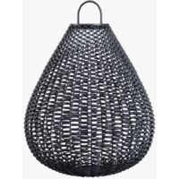 Lampada solare da giardino lanterna in rattan nero 61x48cm Maytoni Plet