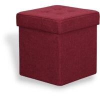 Pouf Contenitore Grigio Scuro Quadrato 38x38x40 cm