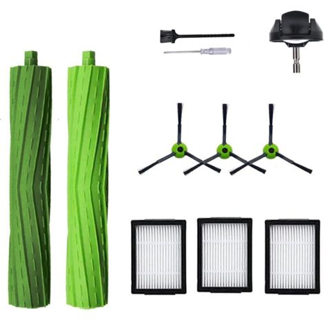 Ricambi Ulisem per aspirapolvere iRobot Roomba J7 I7 I6 I3 I4 I2 I5 I8 I1+/Plus E5 E6 IEJ, 1 set di spazzole a rullo in gomma, 1 ruota anteriore, 4 filtri, 4 spazzole laterali (1/4)