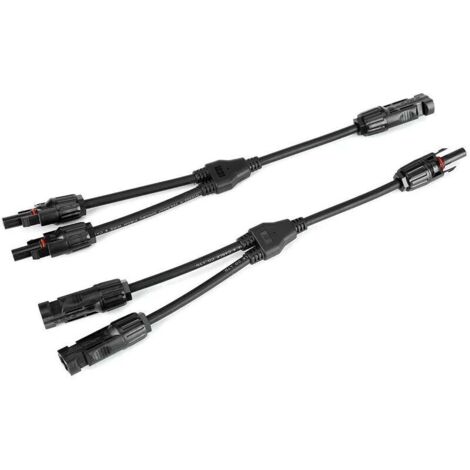2 Paia Di Cavi Solari A Y MC4: Connettori Paralleli IP67 Per Pannelli Fotovoltaici