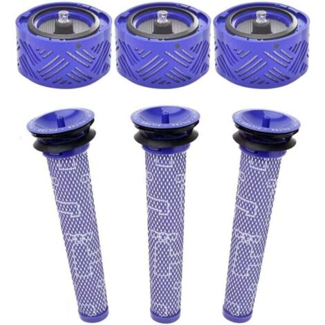 Filtri HEPA di ricambio Ulisem da 6 pezzi per aspirapolvere Dyson V6 DC58 DC59 DC62 DC72 DC74 SV03 SV04 SV05 SV06 SV07 SV08 SV09 Absolute Animal Motorhead, codice articolo 965661-01, 966741-01 (1/4)