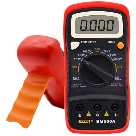 Multimetro digitale Ulisem BM500A 1000 V, tester di resistenza LCD, misuratore di resistenza di isolamento digitale, misuratore di megaohm, tester elettrico (1/4)